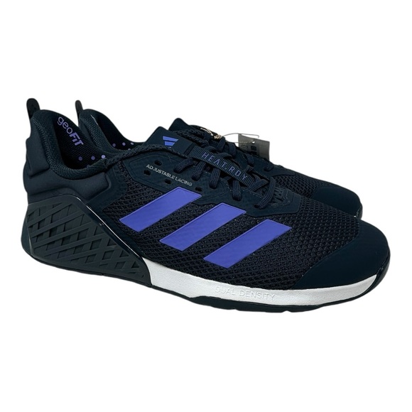 Adidas Men’s Dropset 3 Performance Training Sneaker IH8362 Black/Blue Size 14 - Picture 1 of 11